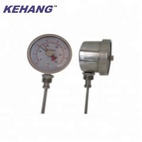 bottom connection double pointer bimetal hot water thermometer industrial temperature instruments